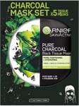 Garnier Charcoal and Algae Purifying Tissue Mask, Hydrating Tissue Face Sheet Ma