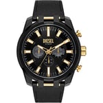 Diesel Watch for Men Split, Chronograph Movement, 51 mm Multi Stainless Steel Case with a Leather Strap, DZ4610
