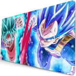 Dragon Ball Super Mouse pad Anime Large Desk pad Computer Keyboard pad Son Goku Vegeta Gaming Mouse pad Table mat Game mat (90cm×40cm,black13)