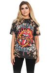 The Rolling Stones Tattoo Flames Dip Dye T Shirt