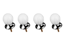 Premier Housewares Retro Style Drawer Knobs - Set of 4, White
