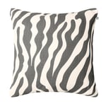 Chhatwal & Jonsson - Zebra Cushion 50x50 cm Grey / Off White - Prydnadskuddar och kuddfodral - Grå,Vit