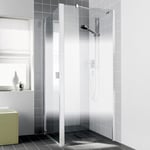 Kermi Raya TWD duschvägg, 80x200 cm, till kombination med duschdörr 1WR/1WL, klarglas 120 cm frostat glas, vändbar