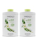 Yardley Womens Lilly Of The Valley Perfumed Talc 200g For Her x 2 - NA - One Size