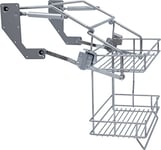 DTB TECH Alitaver Hafele Pull Down Two Tier Kitchen Wire Shelf (600mm unit)