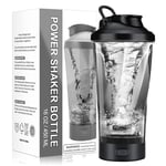 HIYAA Electric Protein Shaker Bottle, 16 oz Rechargeable Vortex Portable Electric Mixer, BPA Free, Shaker Cups for Protein Shakes and Meal Replacement Shakes, Perfect Gym Gift for Men Women, Black