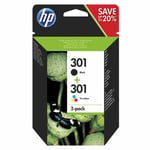 Genuine HP301 Combo Black & Colour Ink Cartridge N9J72AE For Deskjet 2540 3050A