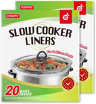 40 Bags Extra Large Slow Cooker Liners |Slow Cooker Bags Fits 6-10 QT Pot | for