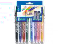 Pilot Frixion Ball, Påfyllnadsbar, Svart, Blå, Grön, Röd, Rosa, Lila