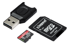 Kingston 128GB microSDXC React Plus SDCR2 w/Adapter + MLPM Reader