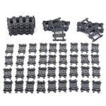 ReallyPow Technique Train Track, Train Switch Track Extention Accessory Set Compatible with LEGO Train - 53 Pcs