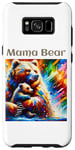 Coque pour Galaxy S8+ Art animalier coloré de maman ours et de son petit