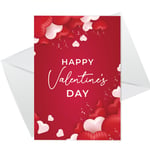 Valentines Day Card For Girfriend Boyfriend Husband Wife Cute Love Hearts Gift