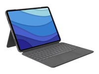 Logitech Combo Touch - Clavier et étui - avec trackpad - rétroéclairé - Apple Smart connector - QWERTY - Espagnol - sable - pour Apple 12.9-inch iPad Pro (5ème génération)