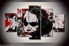 104Tdfc Joker BatMovie Paintings for Living Large Pictures Paintings On Canvas 5 Pieces Creative Gift 5 Panel Canvas Wall Art Canvas Prints Modern Home Living Room Office Modern Decoration Gift