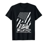 USA Steam Train American Flag Patriotism Americans Patriot T-Shirt