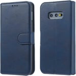 Coque Samsung Galaxy S10e,Antichoc Emplacement Carte Support Cuir Pu Clapet Portefeuille Étui Coque Pour Samsung Galaxy S10e 5.8"" Bleu
