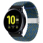 Flettet elastisk armbånd Samsung Galaxy Watch Active 2 (40mm) - blåg