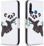 Portefeuille Étui Pour Huawei P20 Lite 2019 Cuir Pu De Haute Qualité Beau Motif Antichoc Pliant Coque Housse Étui Pour Huawei P20 Lite 2019/Nova 5i 6.4"" Panda Arboricole