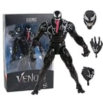 Marvel Venom Actionfigur, Rörliga Leder Leksaksfigurer Venom Samlarmodell Med Utbytbara Tillbehör Present För Fans