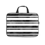 Diving fabric,Neoprene,Sleeve Laptop Handle Bag Handbag Notebook Case Cover Black And White Watercolor Stripes,Classic Portable MacBook Laptop/Ultrabooks Case Bag Cover 12 inches