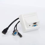 Vivolink Wall Connection Box - Outlet Hd-15, Mini-phone Stereo 3.5 Mm , Hdmi