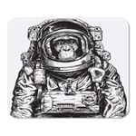 Hipster Monkey Astronaut Space Hand Funny Alien Drawn Helmet Home School Game Player Computer Worker MouseMat Mouse Padch