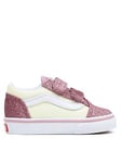 Vans Old Skool Toddler Girls Trainers Glitter-Lilac, Lilac, Size 8.5
