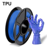 TongGuo Flexible DIY Filament, Desiccant TPU Plastic Filaments 1.75mm 0.5KG For 3D Printer, Red, Black, Gray, Blue, Green (Color : TPU BL 0.5KG)