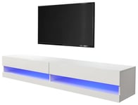 GFW Galicia 150cm LED Wall TV Unit - White