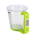 HIGHKAS Electronic Scales Kitchen Scale Milk Powder Brewing Measuring Cup Baking DIY Measuring Tool Household Food High Precision Scale 1000g/600ml,Black 1125 (Color : Green)