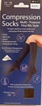 Pretty Legs Small to Medium Size Fine Rib Style Compression Support Socks