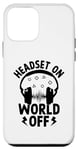 iPhone 12 mini Headset On World Off Video Gamer Gaming Games Case
