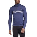 adidas Cycling Sweatshirt Men's (Size S) Logo 1/4 Zip 3 Stripe Sweat