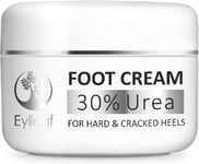 Foot Cream 30% Urea by Eylleaf - Skin Moisturiser for Dry Feet and Cracked Heels