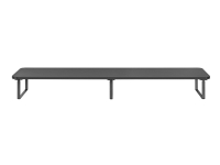 Gembird MS-TABLE2-01 - Ställ - long rectangle - för 2 skärmar/bärbar dator - plast, spånskiva, stål - svart - skrivbord
