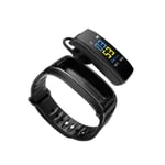Bluetooth Headphones Smart Band Bracelet Heart Rate Monitor Black
