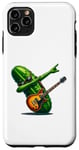 Coque pour iPhone 11 Pro Max Pickle, concombre amusant, amateurs de guitare, médiator de guitare