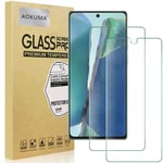 AOKUMA Samsung Galaxy note 20 Tempered Glass Screen Protector, [2 Pack] Premium Quality Guard Film, Case Friendly, Comfortable Round Edge,Shatterproof, Shockproof, Scratchproof oilproof