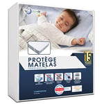 Protege Matelas Bebe 60x120 cm Imperméable Oeko TEX par Dreamzie - Alese 60x120 Lit Bebe en Coton Respirant avec 4 Coins Elastiques