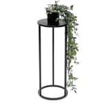 Dandibo - Tabouret de fleurs en métal noir, rond, 50 cm, Table d'appoint 96316, Colonne florale moderne, Support de plantes, Tabouret pour plantes en
