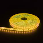 Gul 10W/m LED-strip - 5m, 120 LED pr. meter, 24V, IP65 - Farve : Gul