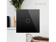 Hurtel Spring Tripolis Beröringsfri Strömbrytare, Fjärrkontroll (Wifi), Svart