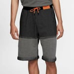Nike Tech Pack Grid Fleece Shorts Sz L (Black Grey Orange New AR1587 010