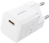 Baseus P10110909213-00 Usb-C Gan5 Mini 25W Nätladdare Vit (P10110909213-00)