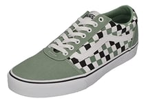 Vans Men's Ward Sneaker, Multi Checker Green White, 9.5 UK