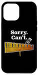Coque pour iPhone 14 Pro Max « Désolé, je ne peux pas. Je dois jouer à Marimba » Une blague percussionniste