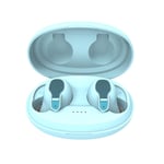 Fashion Bluetooth Earphone, Macaron Wireless Bluetooth Earphones Touch Handsfree Stereo Wireless Earbuds Headphone with Microphone Phone Headset, for Gym/Phone (Color : Blue)