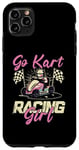 Coque pour iPhone 11 Pro Max Pilote de course de karting pour fille - Pilote de course GO Karting sur piste