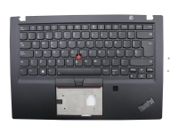 Sunrex - Erstatningstastatur for bærbar PC - med ClickPad, Trackpoint - bakbelysning - QWERTY - Spansk - Europa - svart - FRU - med toppdeksel - for ThinkPad T490s 20NX, 20NY